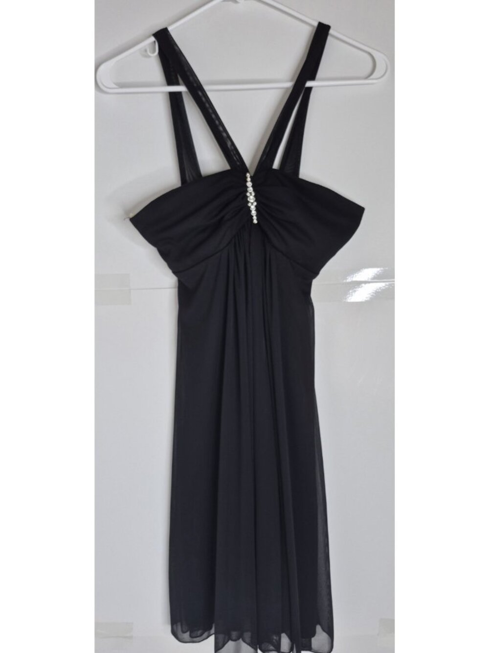 B. DARLIN Black Tank Evening Dress Women's Size 5/6